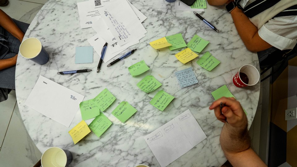 Post-it notes from discussions